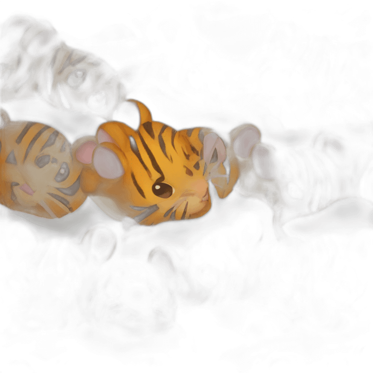 A mouse in a tiger costume emoji