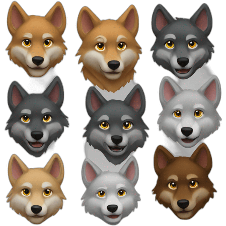 wolf party emoji