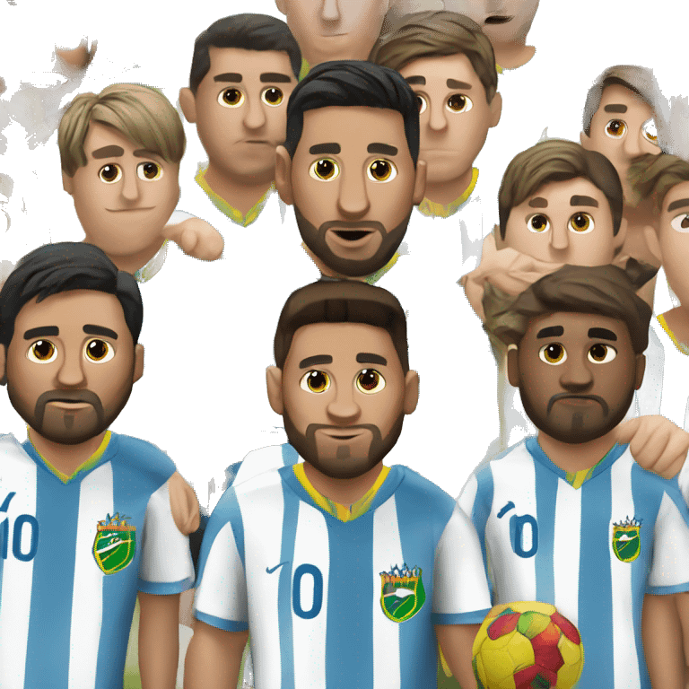 Messi with Brazilian jersey emoji