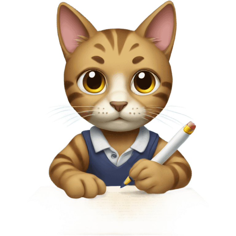 cat writing a letter emoji