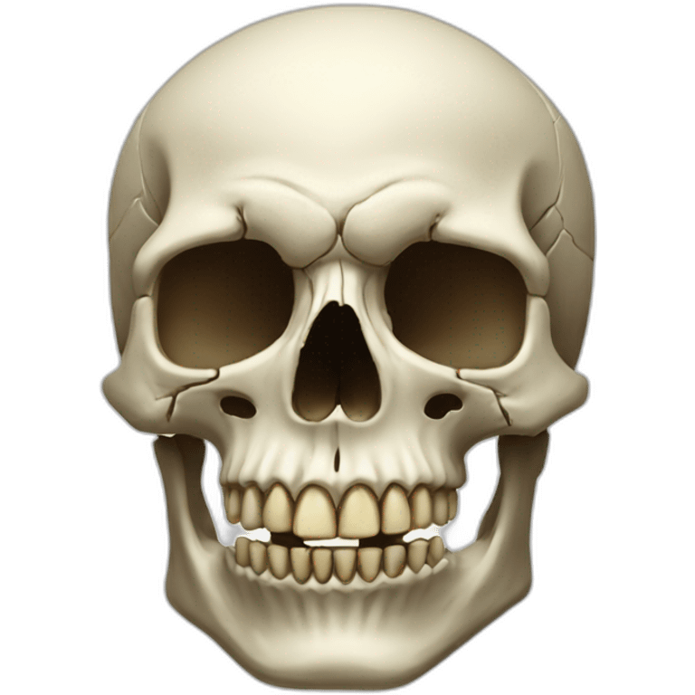 realistic skull emoji