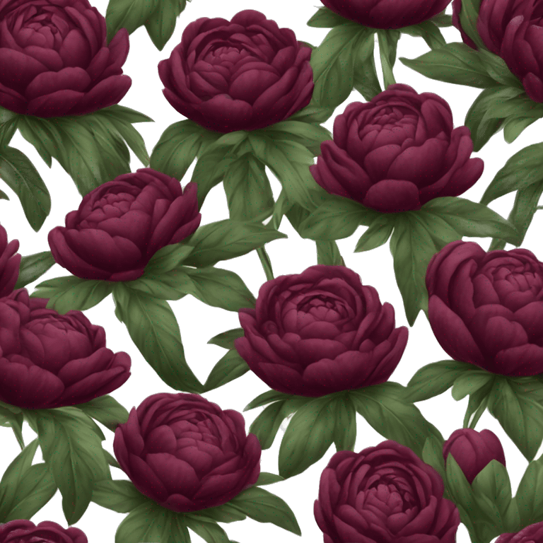 burgundy pionies bouquets  emoji