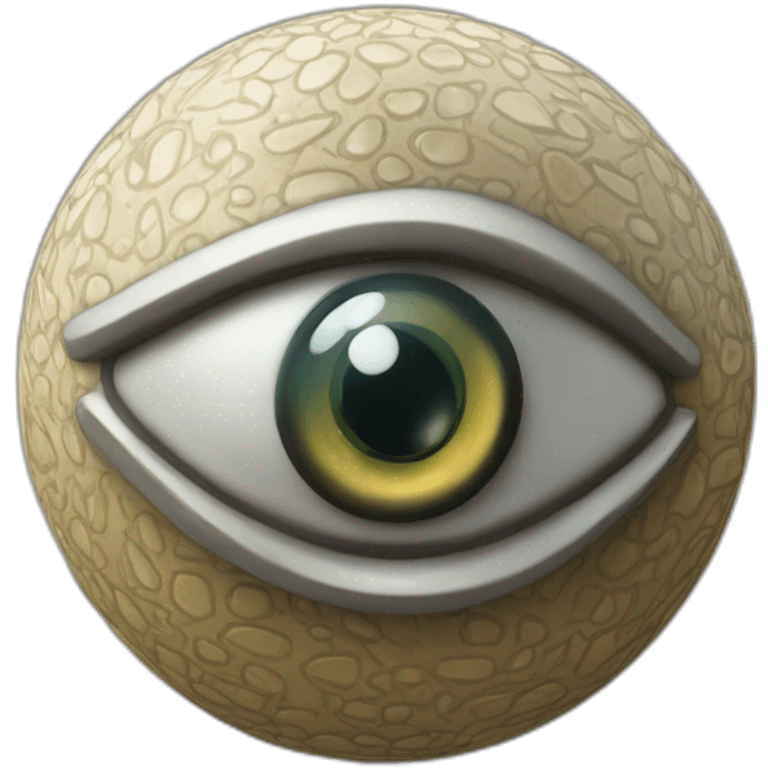 3d sphere with a cartoon Squid skin texture with Eye of Horus emoji