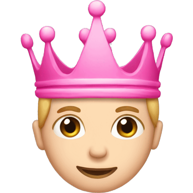 Pink crown emoji