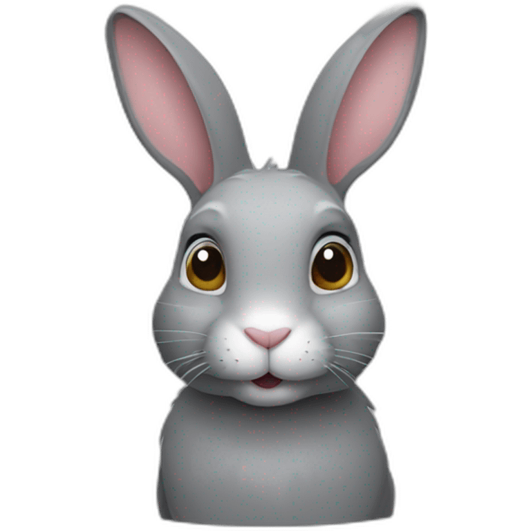 a gray rabbit emoji