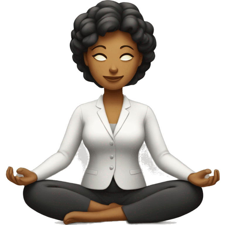 MEDITATING BUSINESS WOMAN emoji