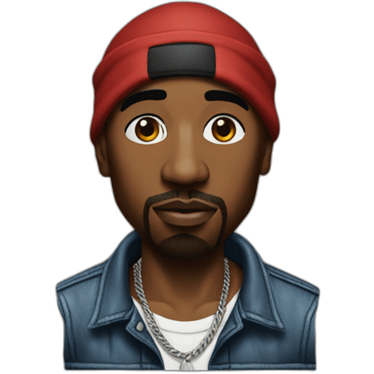 Hyper realistic tupac emoji