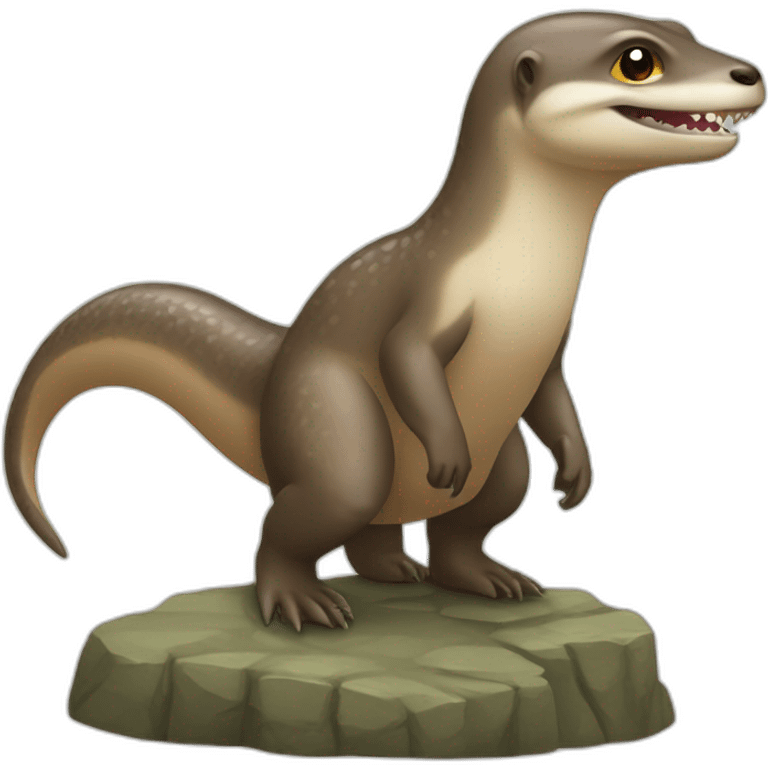 Loutre sur un dinosaure  emoji