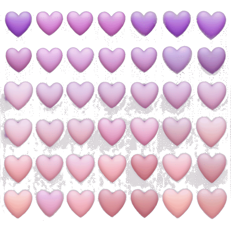 pastel pink and purple heart ombre emoji