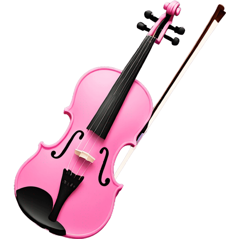 Pink violin emoji