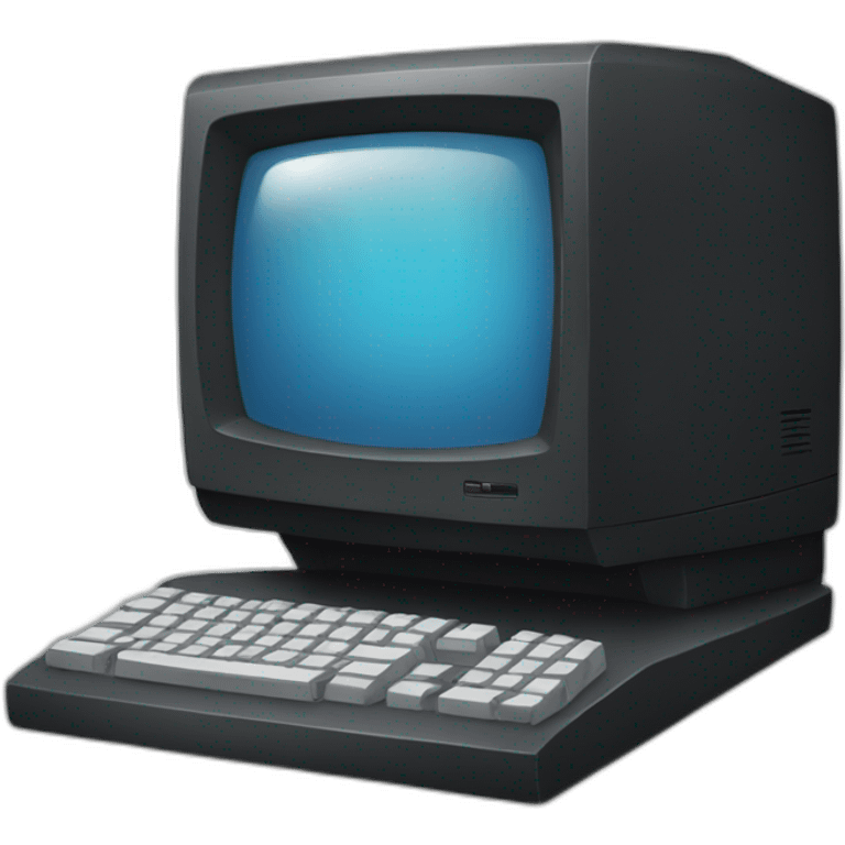 Black old computer emoji