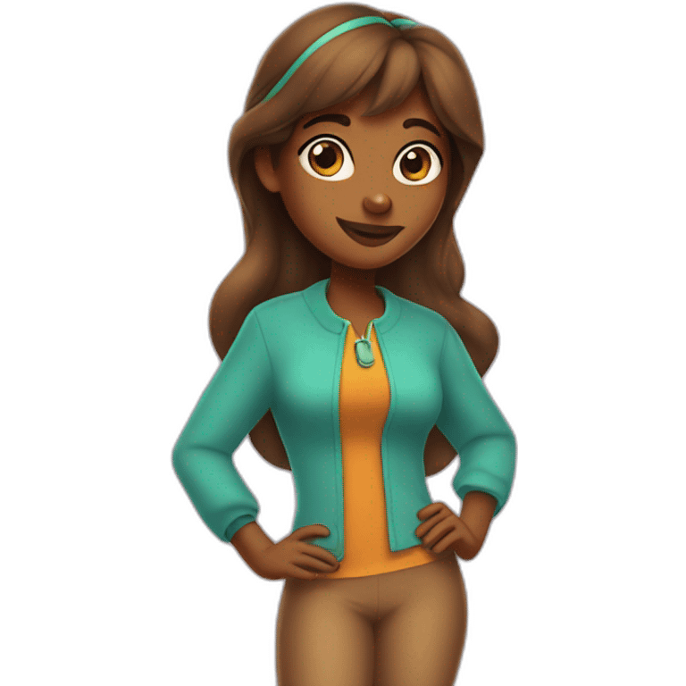 Brown Girl in a Scooby Doo costume emoji