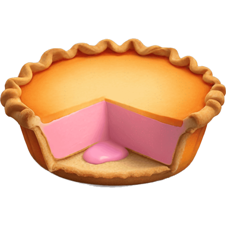 pumpkin light pink pie emoji