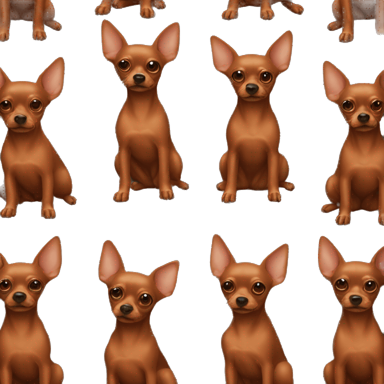 Solid Copper color min pin dog  emoji