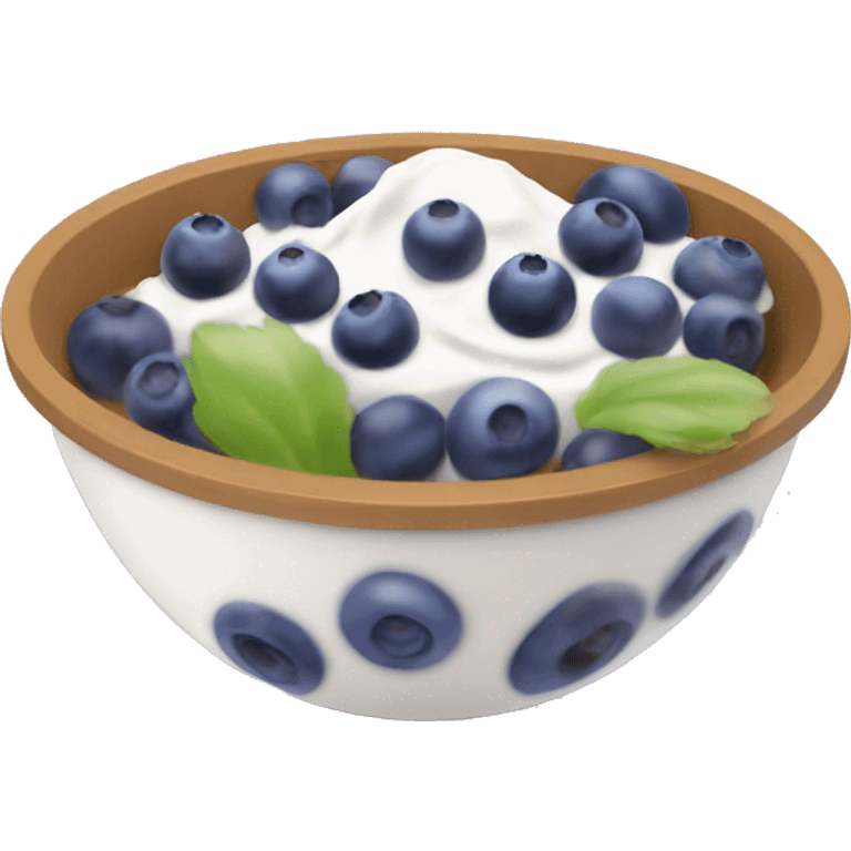 yoghurt bowl with grapes and blueberries emoji