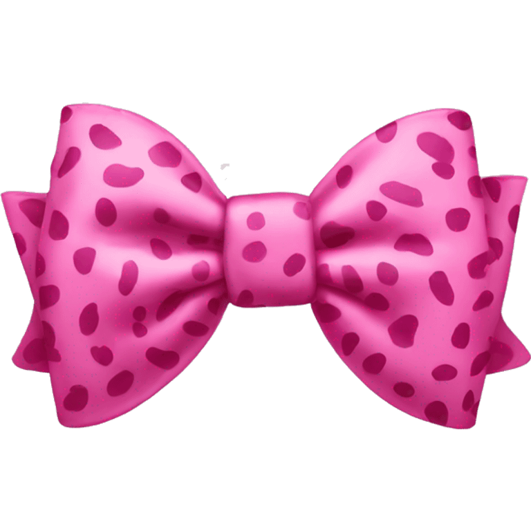 Pink lepord bow  emoji