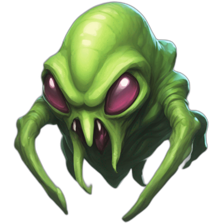 alien creature scifi roguelike rpg style inspired by slay thee spire monster desing for in-game use emoji