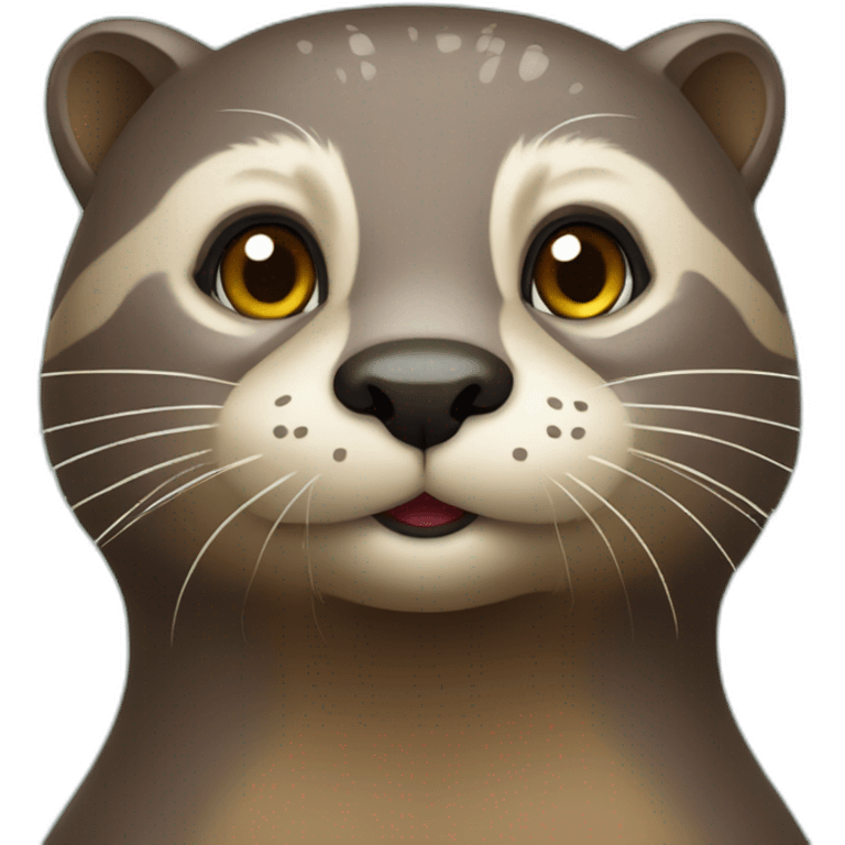 Loutre sur un chat emoji