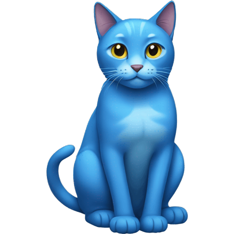 Blue cat emoji