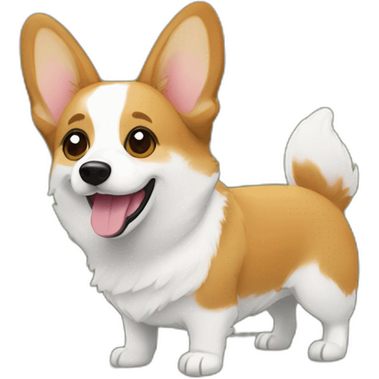 Corgi and window emoji