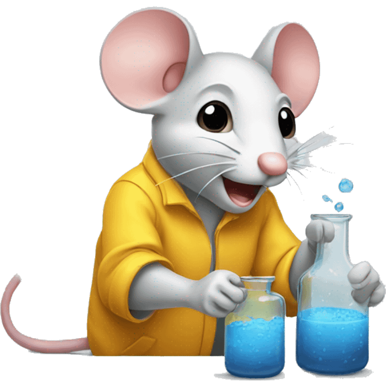 mouse doing experiment emoji