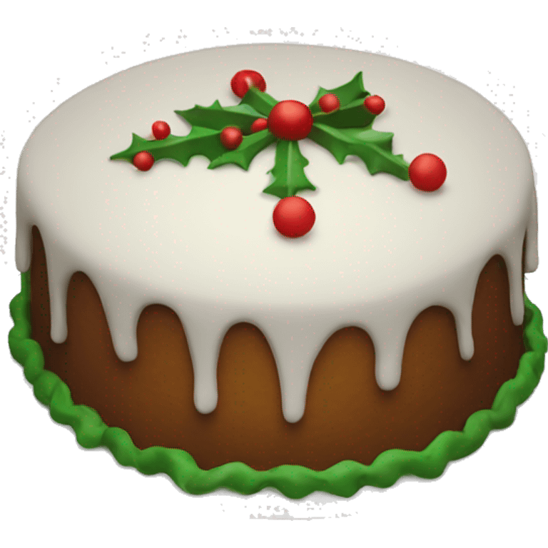 Christmas cake emoji