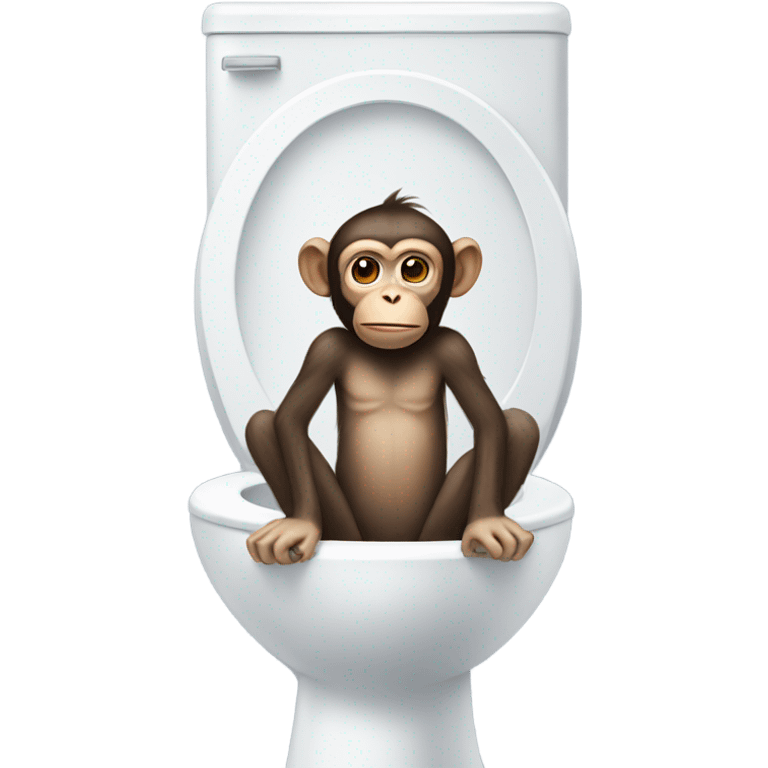 A monkey sitting on the toilet  emoji