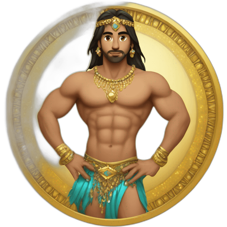 Male belly dancer macho emoji