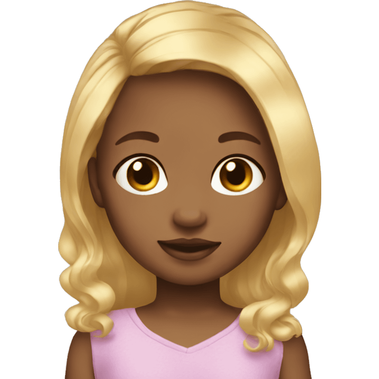 baby blond hair black skin emoji