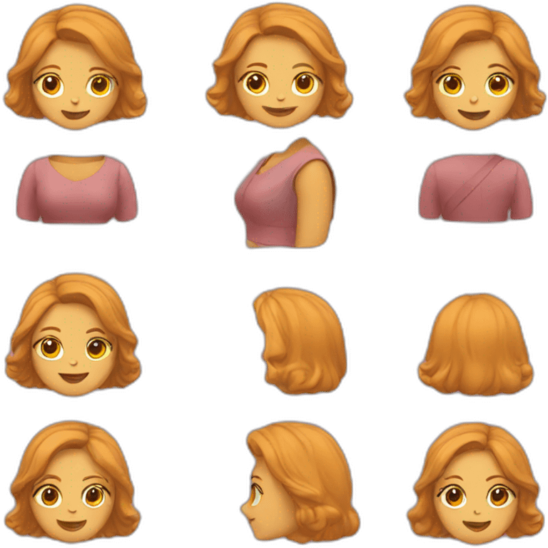 Mujer pelirroja y yorkshire emoji