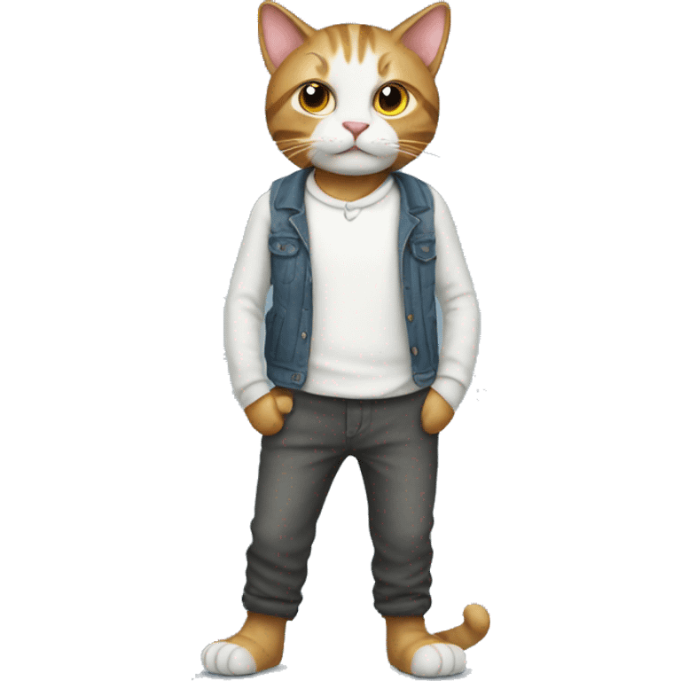 cat wearing pants  emoji