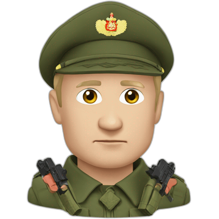 Putin with guns emoji