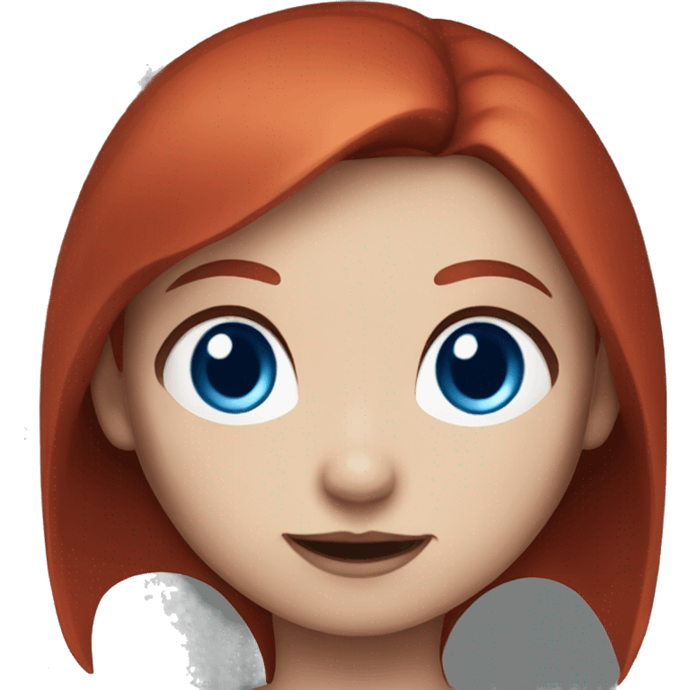 vampire girl with straight red hair and blue eyes, fair skin emoji