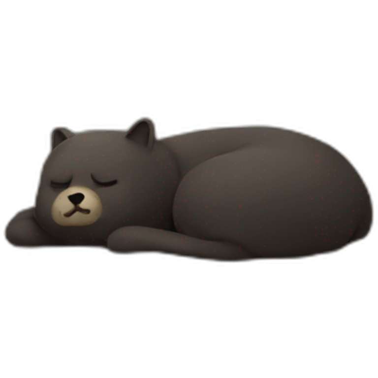 sleeping on bed with snor emoji