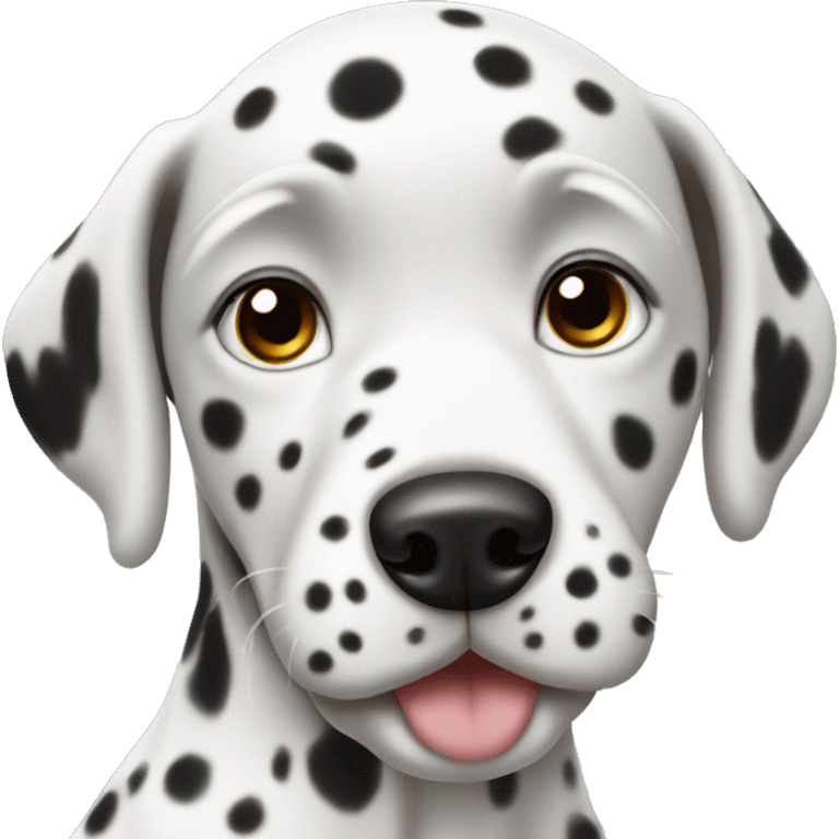 Dalmatian Puppy with less spots in face  emoji