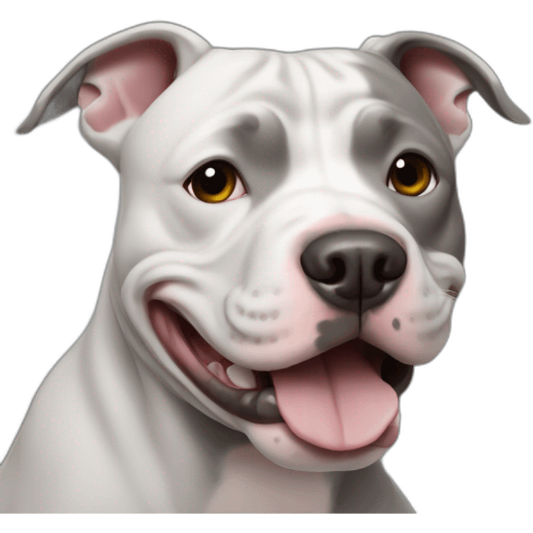 Pitbull-gris-feliz emoji