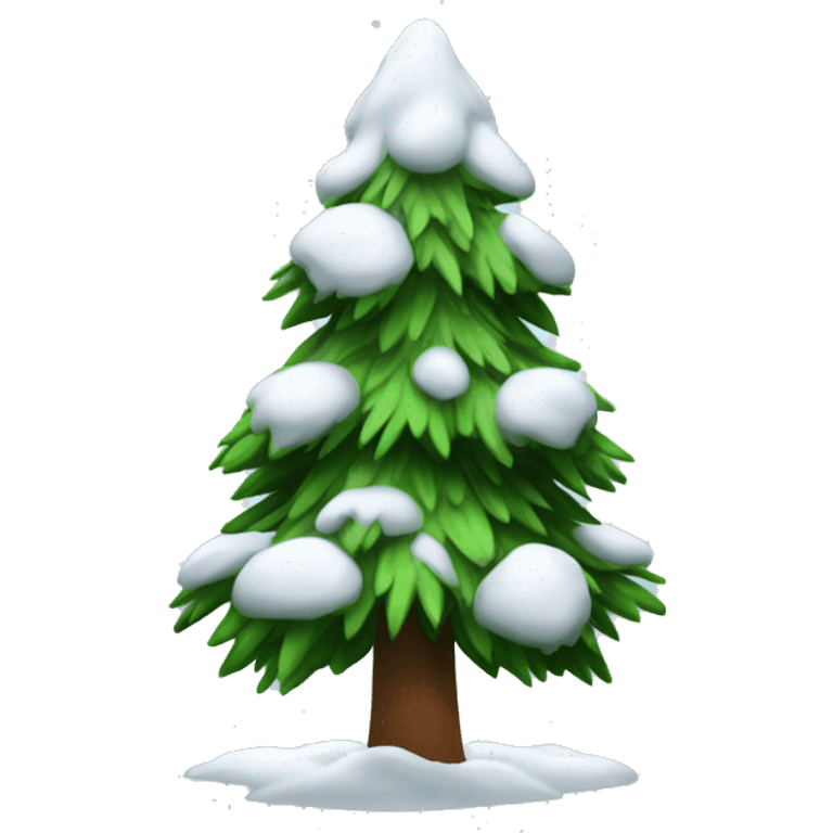 fir tree with snow emoji