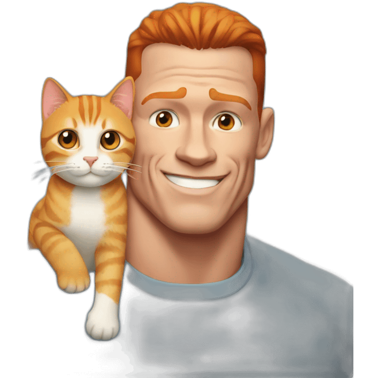 John cena with a ginger cat emoji