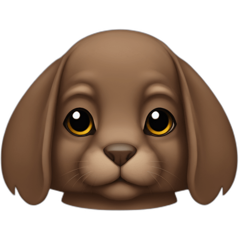 brown holland lop rabbit wearing batman mask emoji