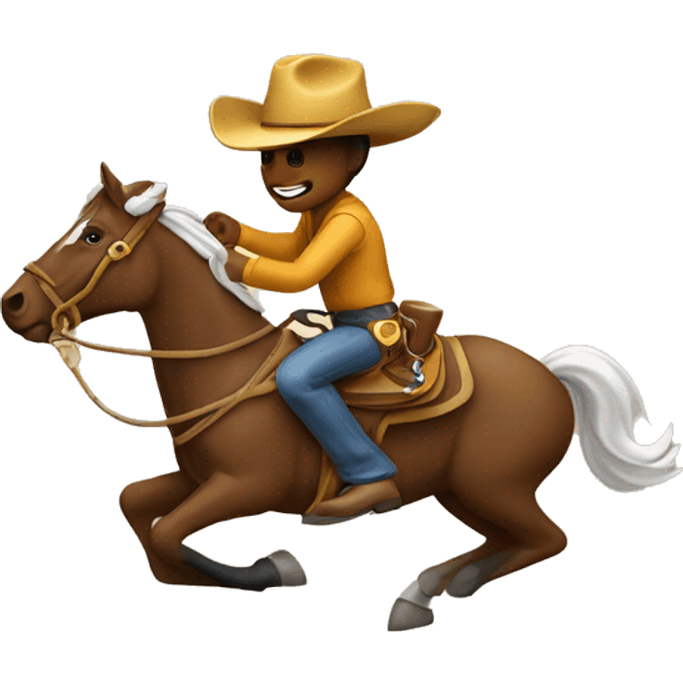 A cowboy panning for gold emoji