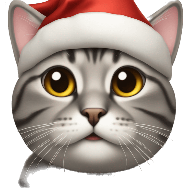 Katze mit Weihnachtsmütze emoji