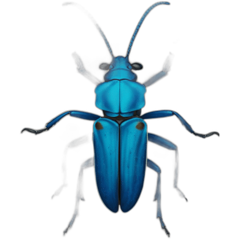 longhorn beetle Rosalia batesi blue emoji