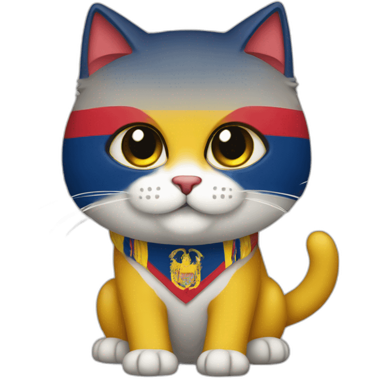 Gato con la bandera de Colombia  emoji