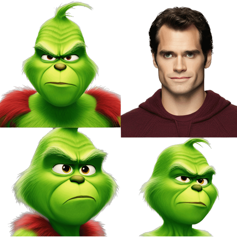 henry cavill as grinch emoji