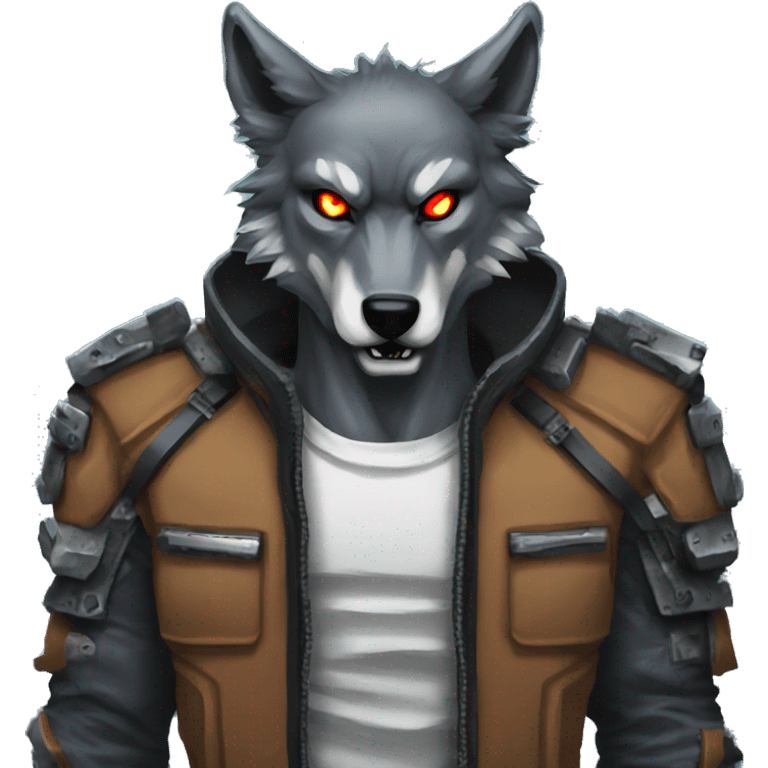 Wolf terminator pixelart emoji