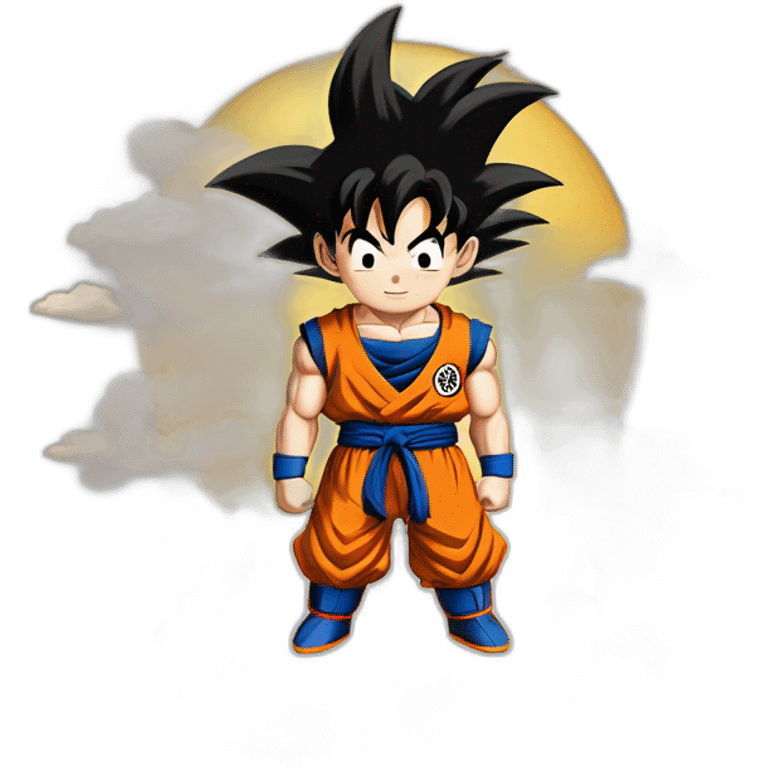 Son goku sur petit nuage qui vole emoji