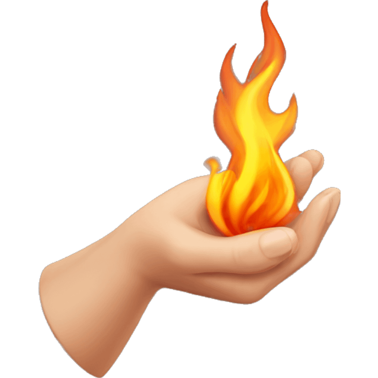 female hand wielding flame emoji