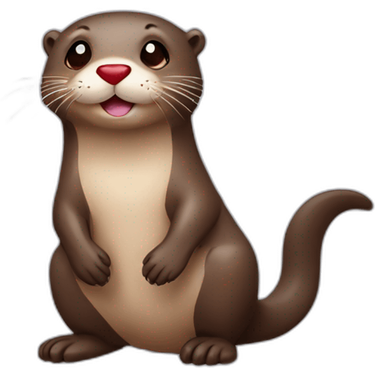 Otter with heart eyes emoji