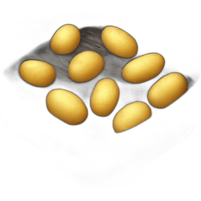 Cooked potatoes isometric view emoji