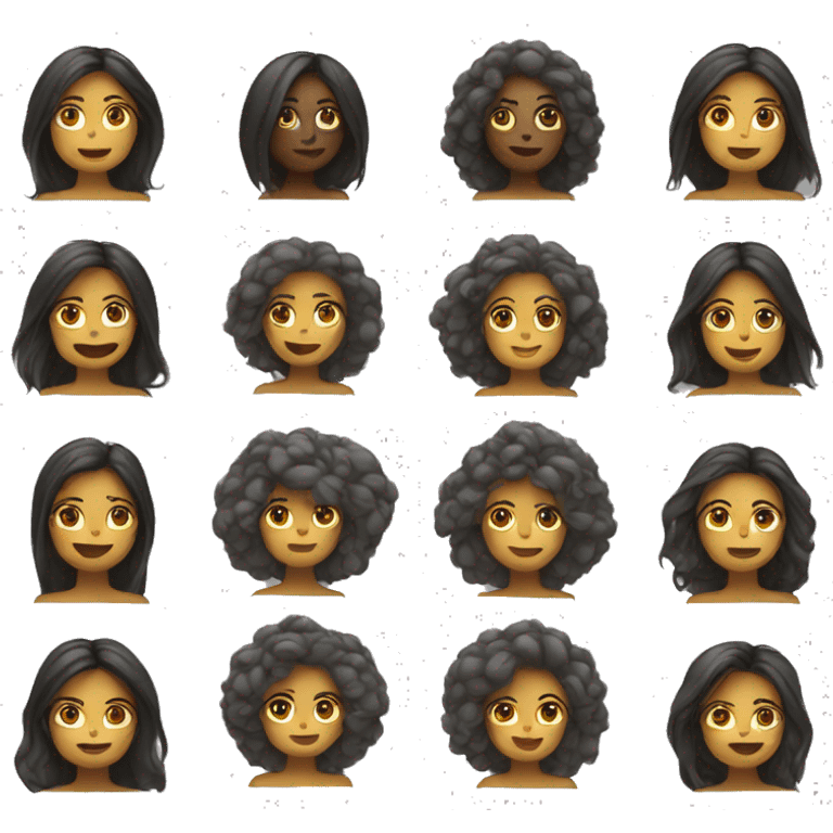 Mujer de pelo suelto largo  emoji